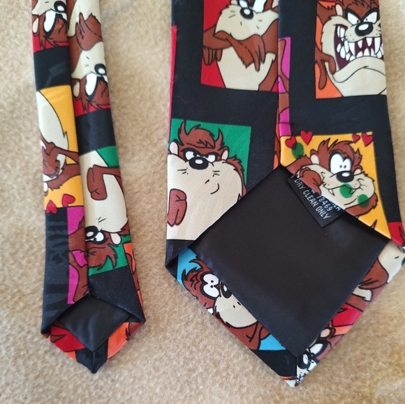 Official LOONEY TUNES MANIA TAZMANIAN DEVIL TIE 4" VINTAGE - Picture 4 of 6